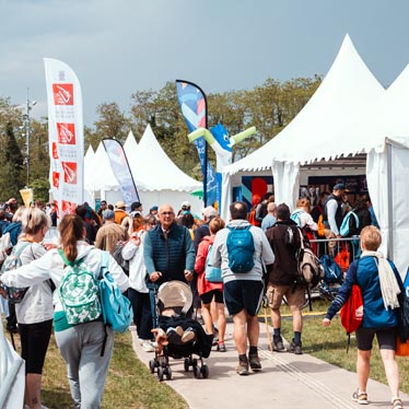 Le village du marathon de Lille et ses stands